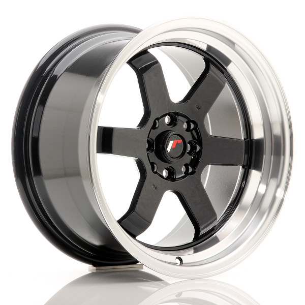 Japan Racing Felge JR12 17x9 ET25 4x100/114 Gloss Black w/Machined Lip