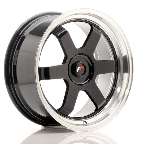 Japan Racing Felge JR12 17x8 ET35 BLANK Gloss Black w/Machined Lip