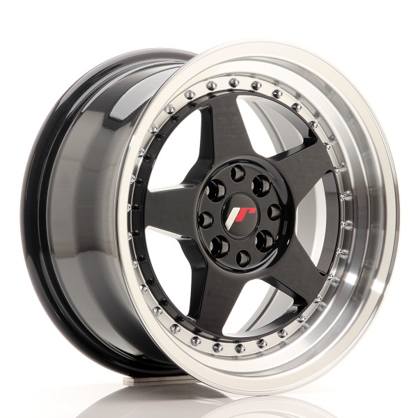 Japan Racing Felge JR6 16x8 ET25 4x100/108 Gloss Black w/Machined