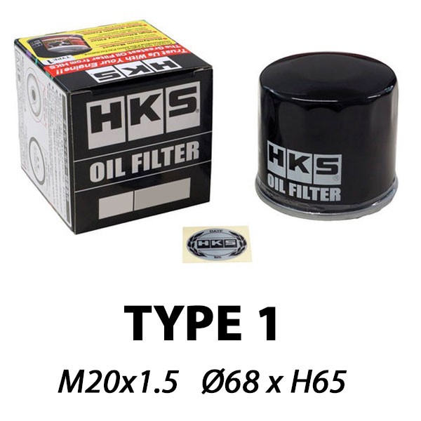 HKS Type 1 Öl-Filter | M20x1.5 (Nissan SR20, 350Z, 370Z, GT-R, Honda B16, B18, K20, Mazda MX-5, RX-7