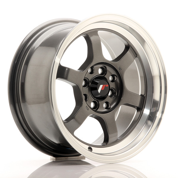 Japan Racing Felge JR12 15x7,5 ET26 4x100/114 Gun Metal w/Machined Lip