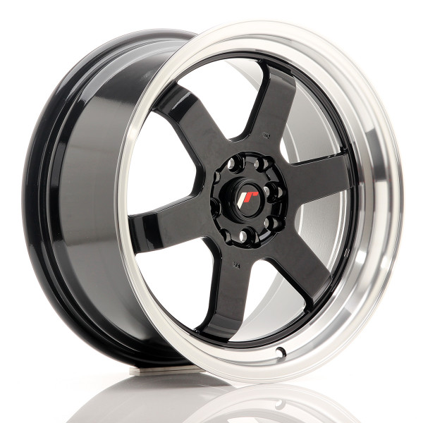 Japan Racing Felge JR12 17x8 ET33 4x100/114 Gloss Black w/Machined Lip