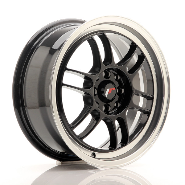 Japan Racing Felge JR7 16x7 ET38 4x100/114 Gloss Black w/Machined Lip