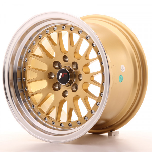 Japan Racing Felge JR10 15x9 ET10 4x100/114 Gold w/Machined Lip