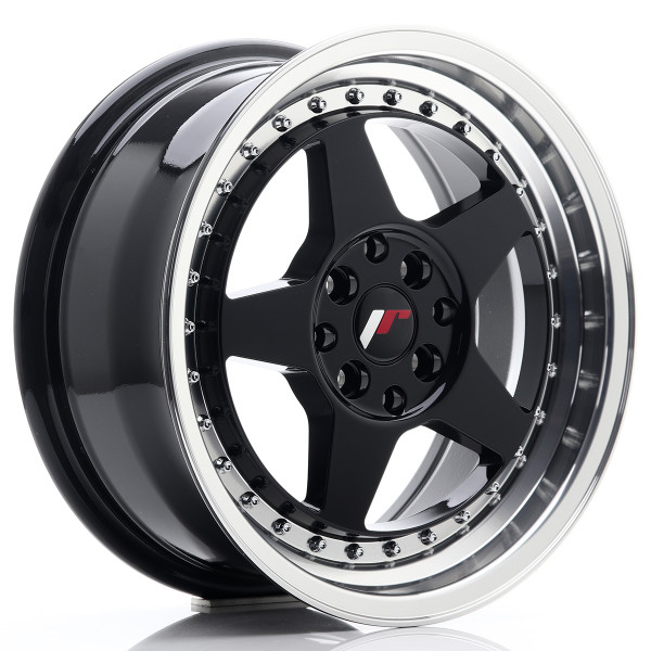 Japan Racing Felge JR6 16x7 ET25 4x100/108 Gloss Black w/Machined