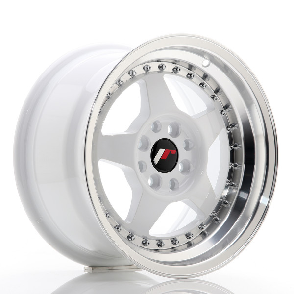 Japan Racing Felge JR6 15x8 ET25 4x100/108 White w/Machined Lip