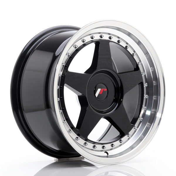 Japan Racing Felge JR6 17x9 ET20-35 BLANK Gloss Black w/Machined