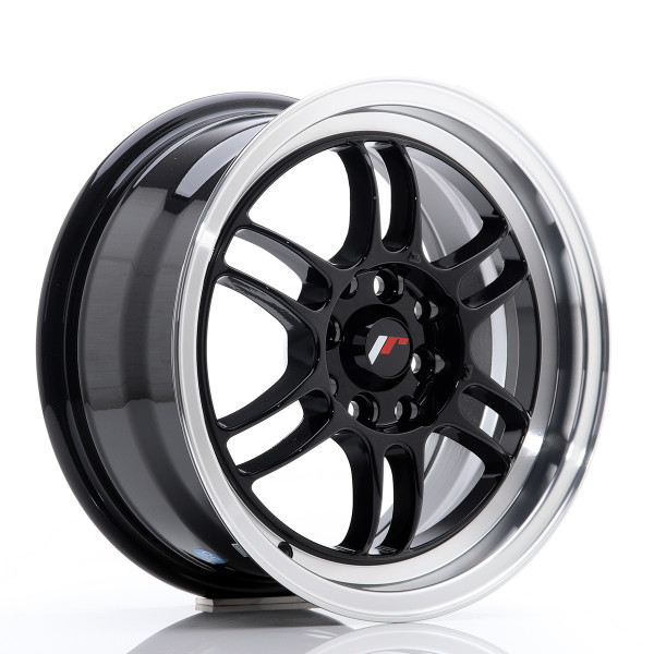 Japan Racing Felge JR7 15x7 ET38 4x100/114 Gloss Black w/Machined Lip