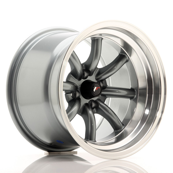 Japan Racing Felge JR19 15x10,5 ET-32 4x100 Gun Metal w/Machined Lip