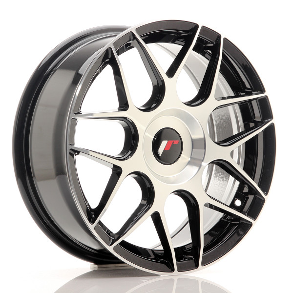 Japan Racing Felge JR18 17x7 ET20-40 BLANK Gloss Black Machined Face