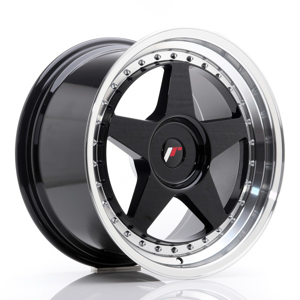 Japan Racing Felge JR6 18x9,5 ET20-40 BLANK Gloss Black w/Machined