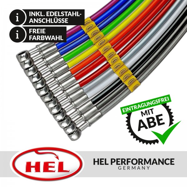 HEL Stahlflex Bremsleitungen (6-teilig) Audi A8, S8, 4E, mit ABE