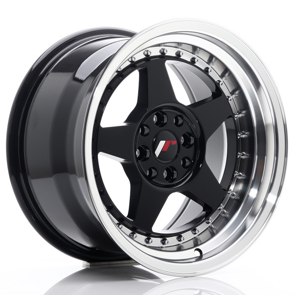 Japan Racing Felge JR6 16x9 ET20 4x100/108 Gloss Black w/Machined