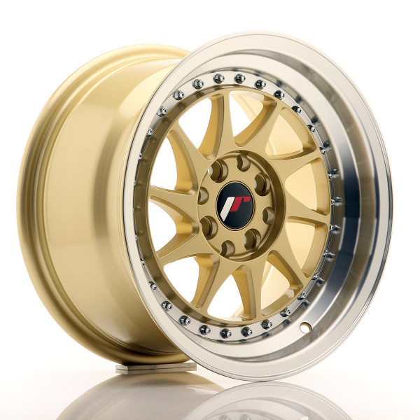 Japan Racing Felge JR26 15x8 ET25 4x100/108 Gold w/Machined Lip