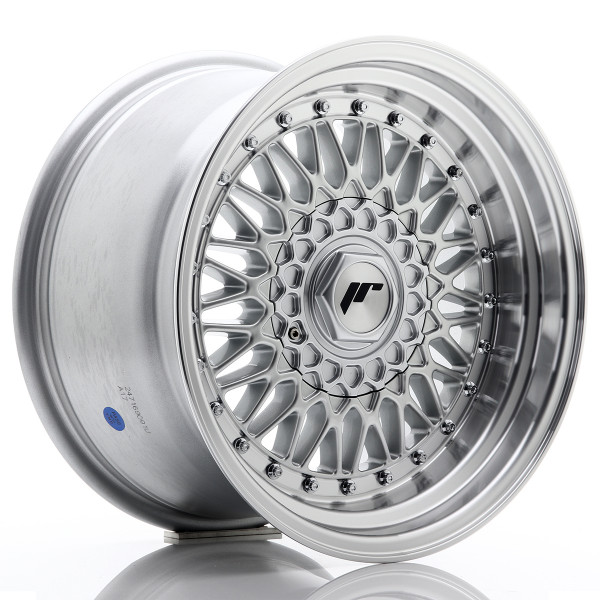 Japan Racing Felge JR9 16x9 ET20 4x100/108 Silver w/Machined Lip+Silver Rivets