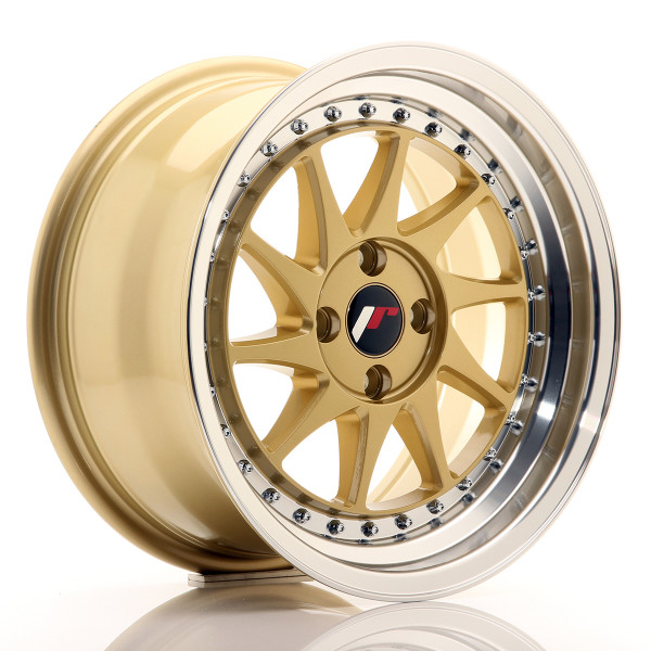 Japan Racing Felge JR26 16x8 ET30 4x100 Gold w/Machined Lip