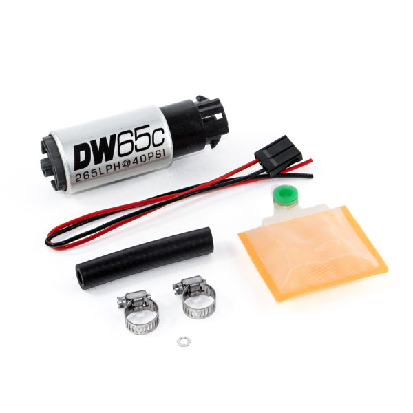 Deatschwerks DW65C 265 L/h E85 Benzinpumpe, Universal Einbau Kit mit Clips