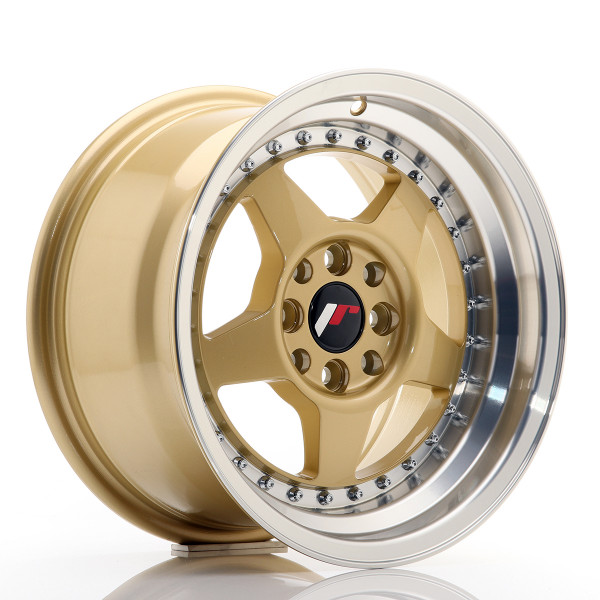 Japan Racing Felge JR6 15x8 ET25 4x100/108 Gold w/Machined Lip