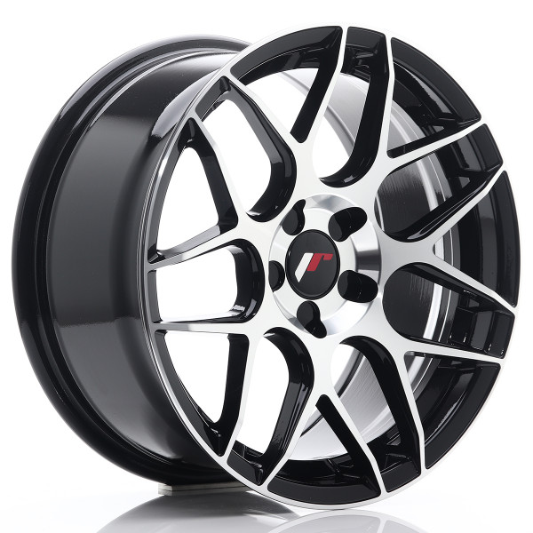 Japan Racing Felge JR18 17x8 ET35 5H BLANK Gloss Black Machined Face