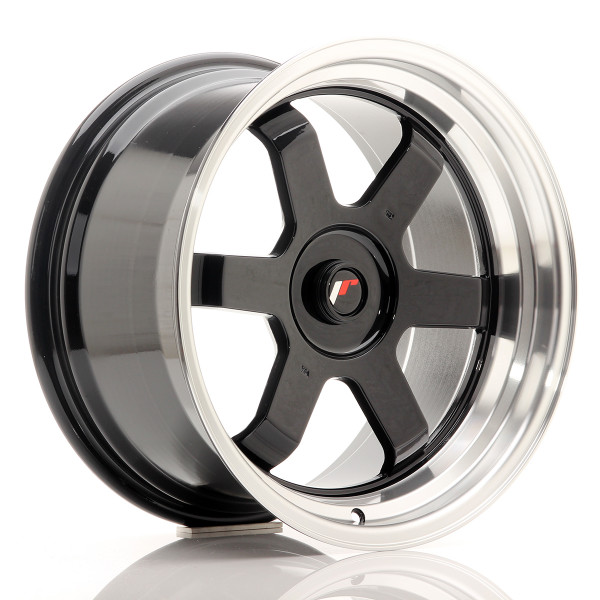 Japan Racing Felge JR12 17x9 ET25 BLANK Gloss Black w/Machined Lip