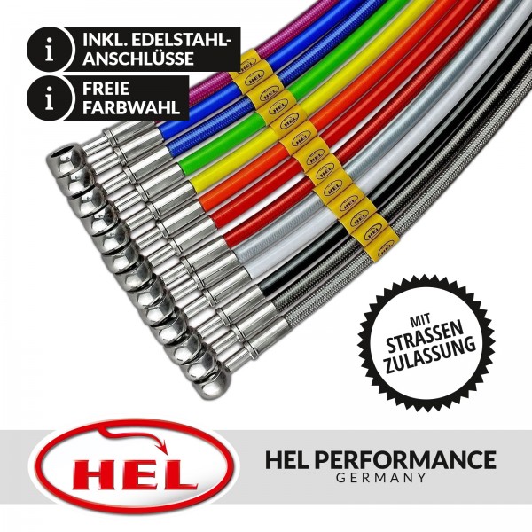 HEL Stahlflex Bremsleitungen (6-teilig) Lotus Elan M100 89-92, mit Teilegutachten