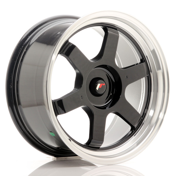 Japan Racing Felge JR12 18x9 ET25-27 BLANK Gloss Black w/Machined Lip