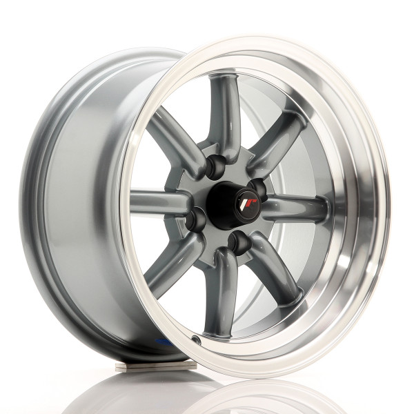 Japan Racing Felge JR19 15x8 ET0 4x100 Gun Metal w/Machined Lip