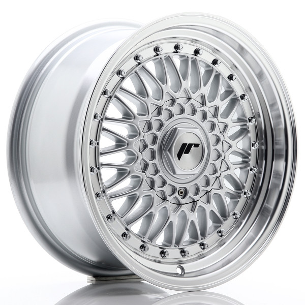 Japan Racing Felge JR9 16x7,5 ET25 4x100/108 Silver w/Machined Lip+Silver Rivets