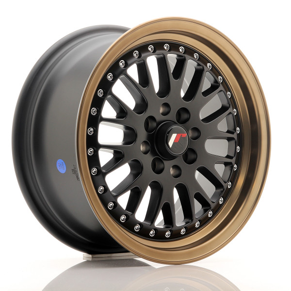 Japan Racing Felge JR10 15x7 ET30 4x100/108 Matt Black w/Anodized Bronze Lip