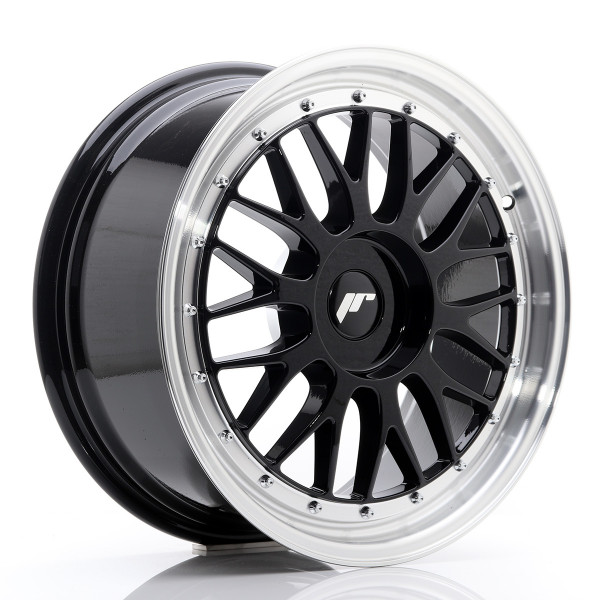 Japan Racing Felge JR23 18x8 ET30-45 BLANK Glossy Black w/Machined Lip