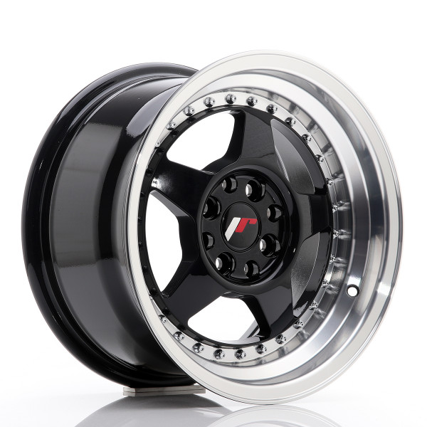 Japan Racing Felge JR6 15x8 ET25 4x100/108 Gloss Black w/Machined