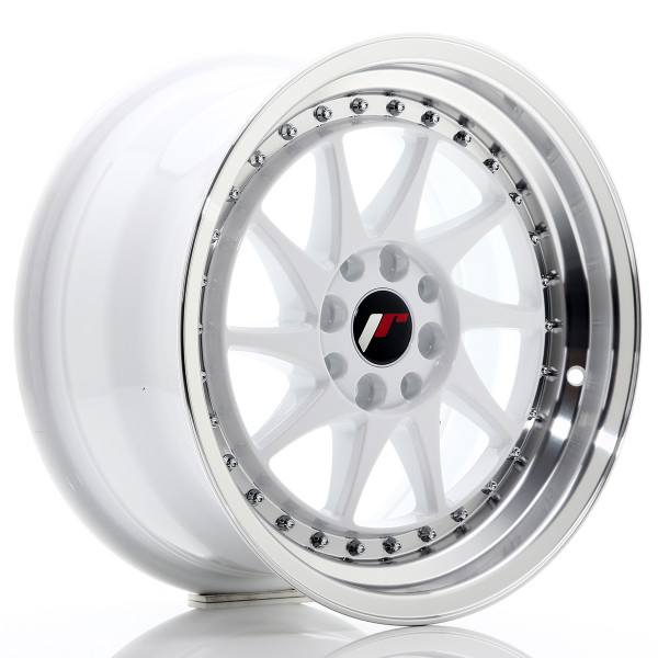 Japan Racing Felge JR26 16x8 ET25 4x100/108 White w/Machined Lip