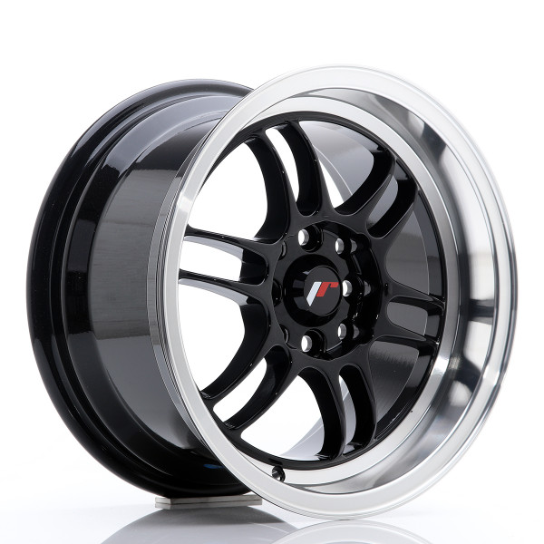 Japan Racing Felge JR7 15x8 ET35 4x100/114 Gloss Black w/Machined Lip