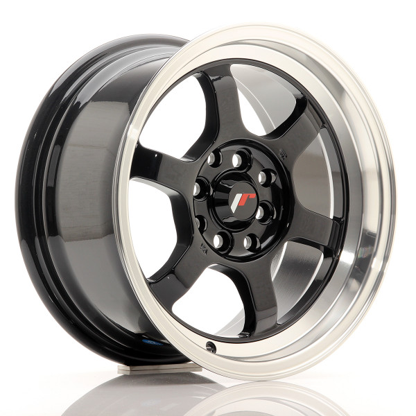 Japan Racing Felge JR12 15x7,5 ET26 4x100/108 Gloss Black w/Machined Lip