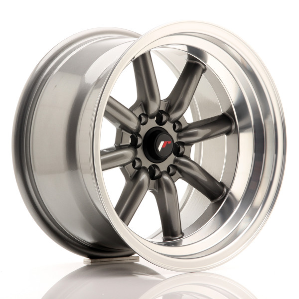 Japan Racing Felge JR19 16x9 ET-15 4x100/114 Gun Metal w/Machined Lip