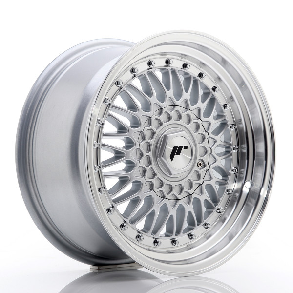 Japan Racing Felge JR9 16x8 ET25 4x100/108 Silver w/Machined Lip+Silver Rivets