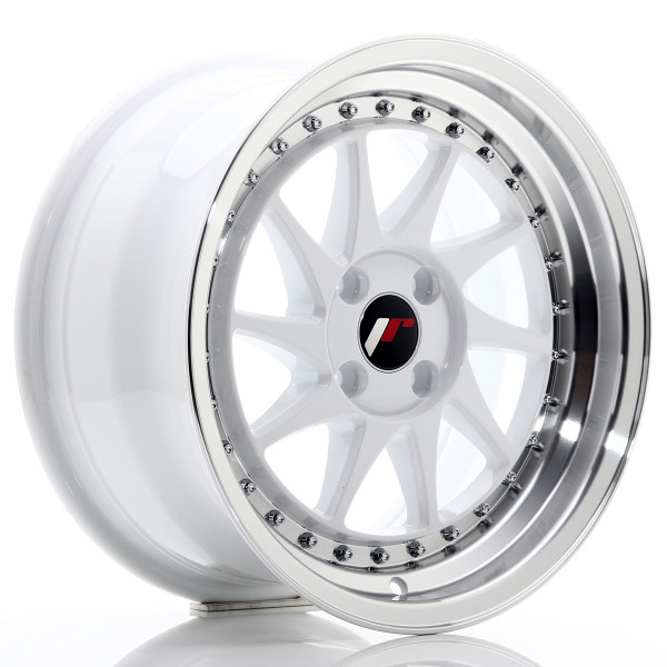 Japan Racing Felge JR26 16x8 ET30 4x100 White w/Machined Lip