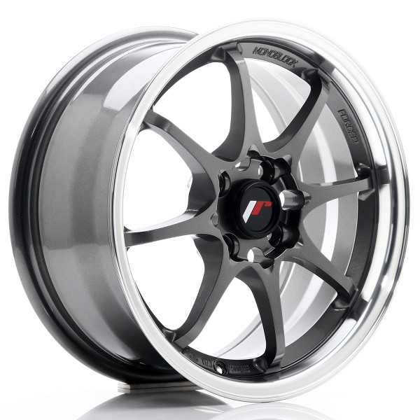 Japan Racing Felge JR5 15x7 ET35 4x100 Gun Metal w/Machined Lip