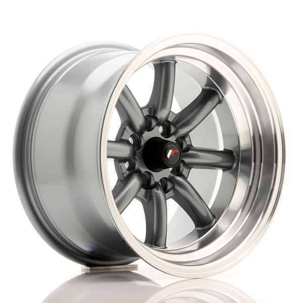 Japan Racing Felge JR19 15x9 ET-13 4x100/114 Gun Metal w/Machined Lip
